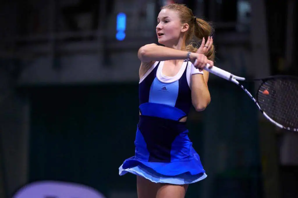 Malene Helgø med god kamp i US Open-oppkjøringen. Foto: Espen Hildrup.