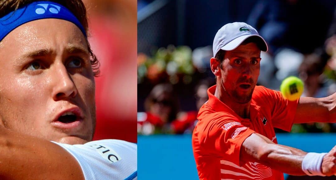 Presset verdens beste spiller i historisk tenniskamp